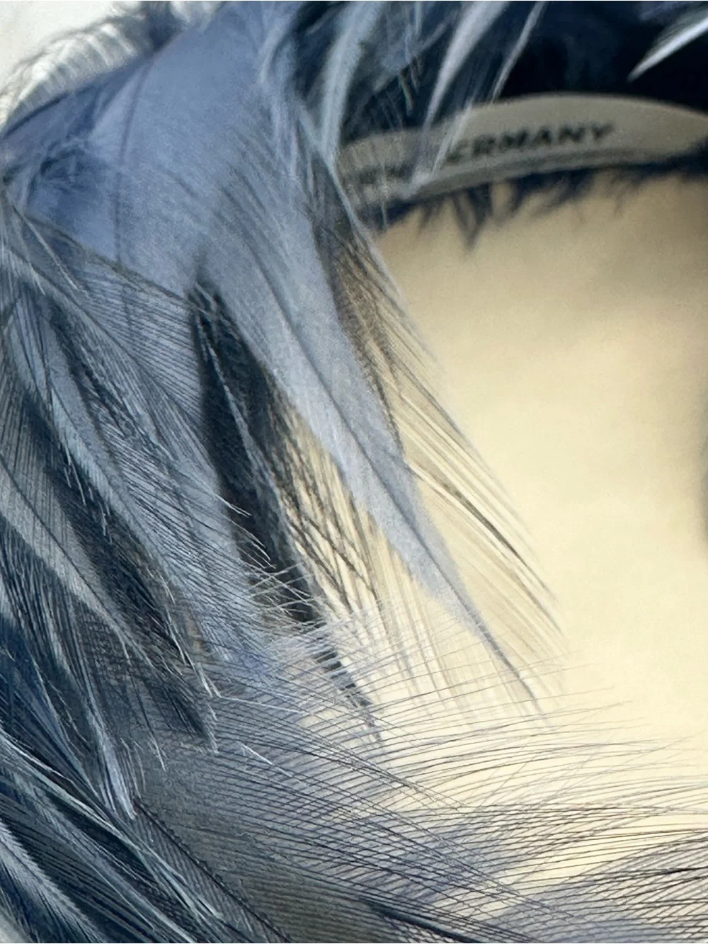 Blue Feather Hair Accessory - Unbranded